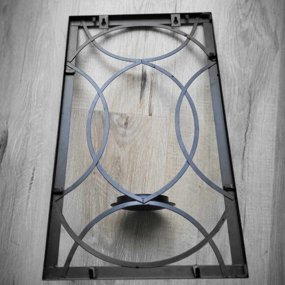 Black Metal Candle Holder Home Decor Patio Decor Frame - Picture 2 of 2